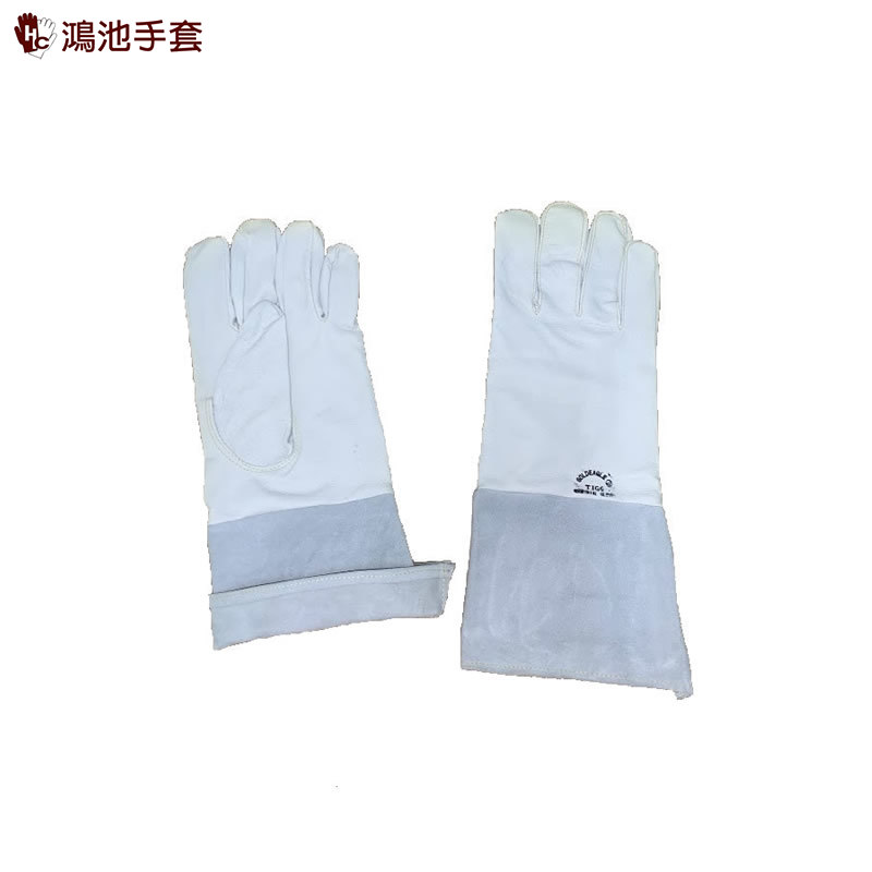 亞焊皮手套-長