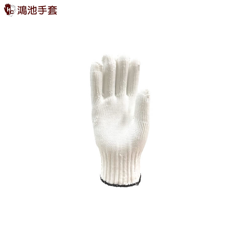 24兩白尼龍手套-黑頭