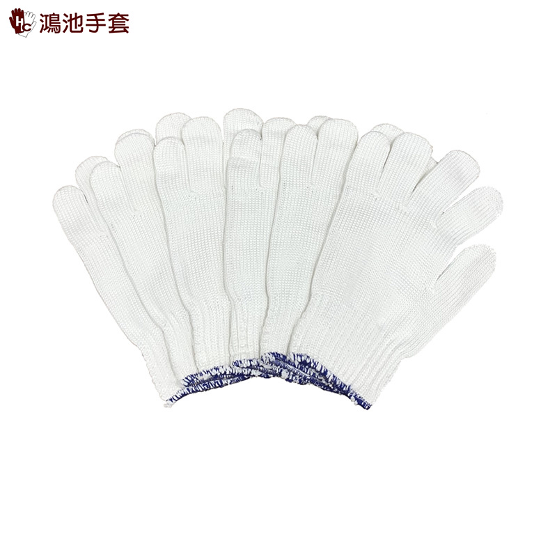 16兩白尼龍手套-藍頭