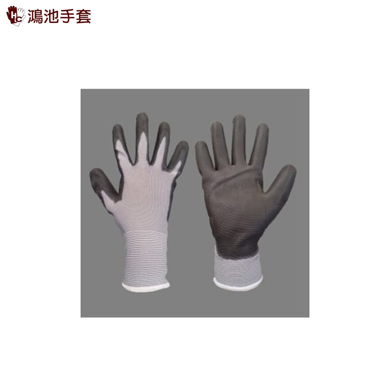 PU塗膠手套-掌面黑